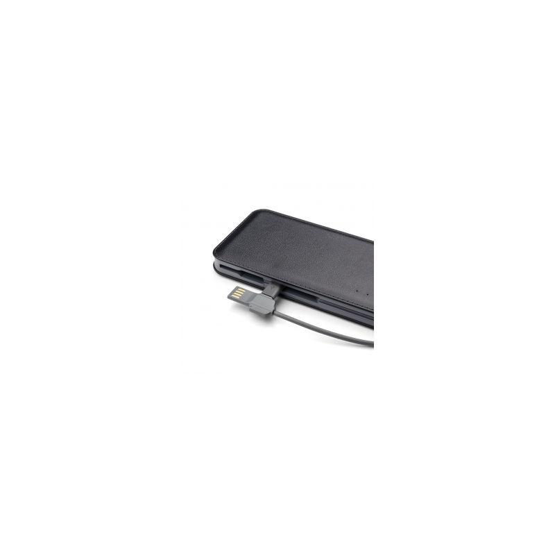 Power Bank 12000mAh Simili Cuir avec Câble
