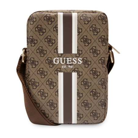 Tablet Shoulder Bag Guess GUTB10P4RPSW – 10-inch Brown 4G Stripes