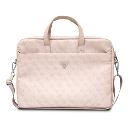 Housse pour ordinateur 4G PU Hot Stamp avec protection anti-chocs Guess GUCB15P4TP – 15/16" Rose
