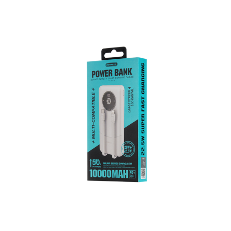 Power bank 10000mAh REMAX RPP-37 20W+22.5W avec 2 câbles de charge rap