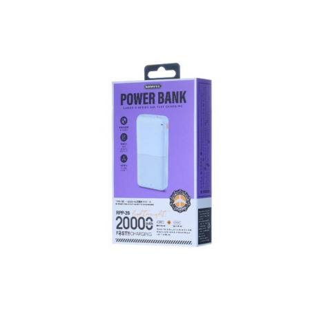 Power bank 20000mAh REMAX Lango séries II RPP-26 2.4A léger et pratiqu