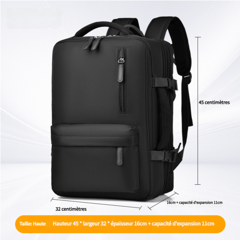 Sac Imperméable en Nylon pour Ordinateur 32x27x45cm Noir Sac Imperméable en Nylon pour Ordinateur 32x27x45cm Noir