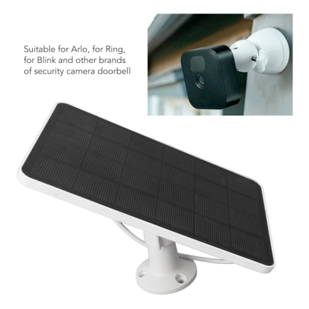 Panneau Solaire 5W pour Surveillance Extérieure USB-C - Monocristallin
