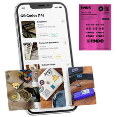 Autocollants QR code FindR x12 Rose | Smarty Paris