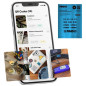 QR code stickers FindR brushed alloy – sheet of 12 Blue QR code stickers FindR brushed alloy – sheet of 12 Blue