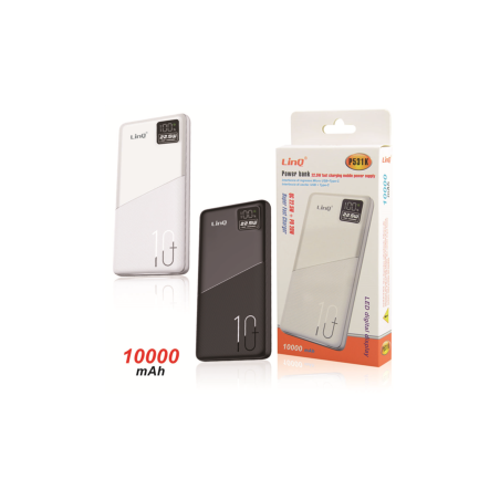 Power Bank avec câbles de charge rapide 22.5 W 10000mAh LinQ P531K - B