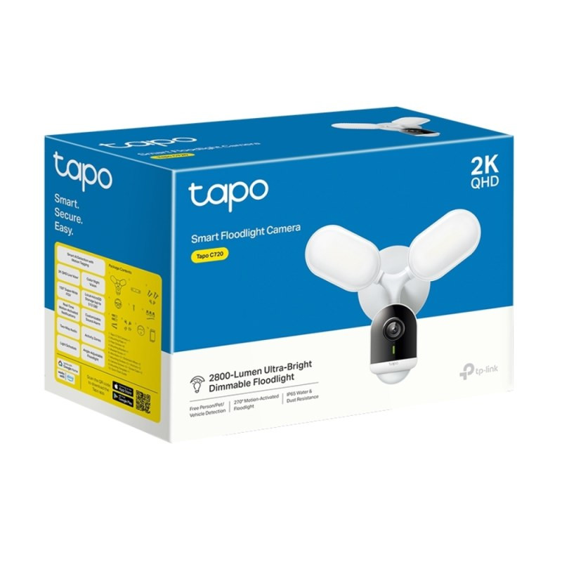 Caméra de surveillance TP-Link Tapo C720 – extérieure connectée 2K QHD blanche Caméra de surveillance TP-Link Tapo C720 – extérieure connectée 2K QHD blanche