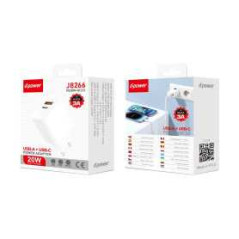 Adaptateur Secteur 20W USB-A + USB-C - D-power J8266 - Informatiques R
