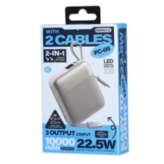 Power Bank à Charge Rapide 22.5W avec Câbles 10000mAh FC-05 REMAX - Ar