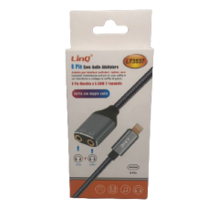 Adaptateur Audio Lightning Mâle / 2 Jack 3.5mm Femelle (Casque) Nylon Tressé LinQ LT3537 — LinQ · Smarty Paris 18e