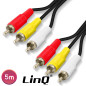 Câble Audio 3 RCA Mâles / 3 RCA Mâles Nylon Tressé 5m LinQ 3R50 — LinQ · Smarty Paris 18e