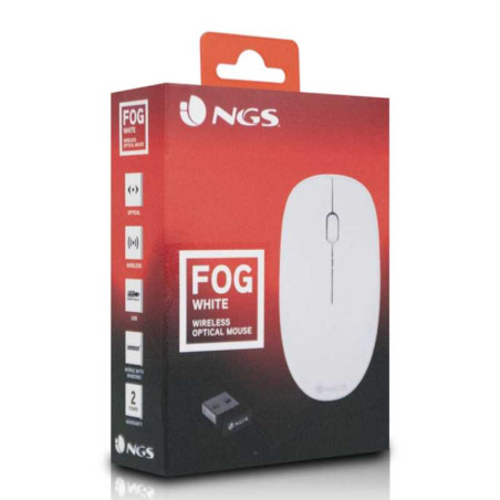 Souris Sans Fils NGS Fog White 2,4 GHZ - Blanc - Informatiques Ref G17