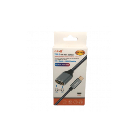 Adaptateur Audio USB-C Mâle / 2 Jack 3.5mm Femelle (Casque) Nylon Tres