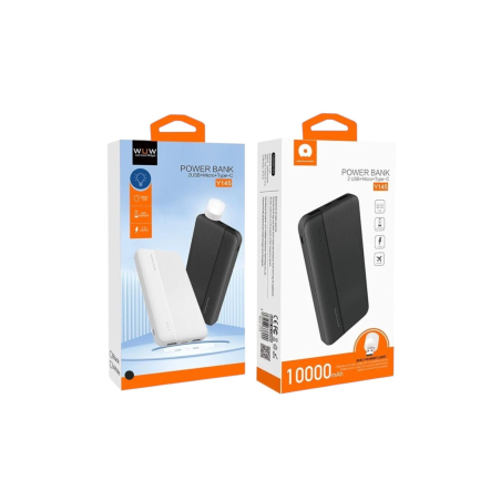 Power Bank 10000mAh 2USB＋Micro＋Type-C – WUW Y145 - Noir - Alimentation