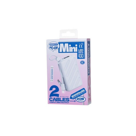 Power Bank 10000mAh PD 20W avec Double Câble de Charge USB-C / Lighten