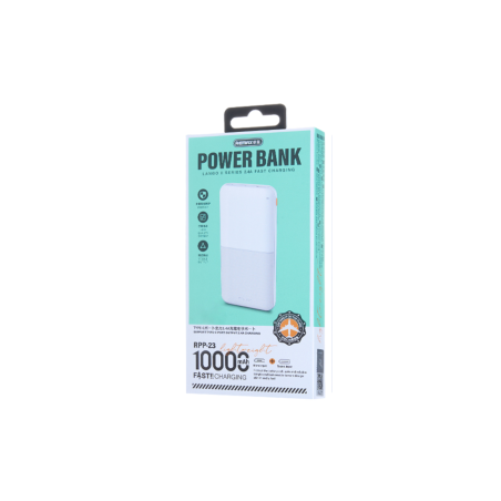 Power Bank 10000mAh REMAX Lango II Series RPP-23 – Charge Rapide 2.4A