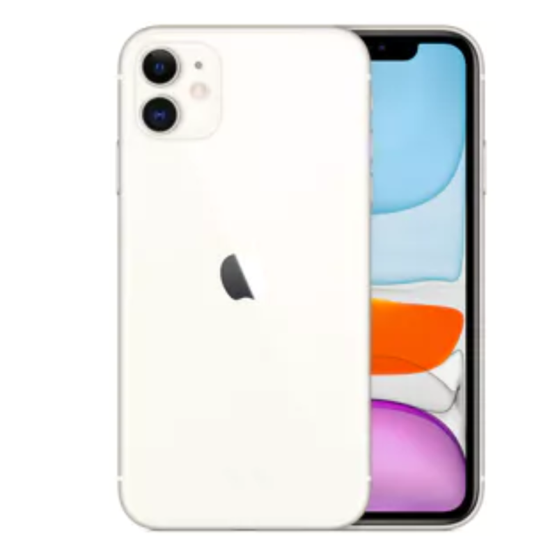 Apple iPhone 11 – 64GB White, cracked screen and rear glass · For parts