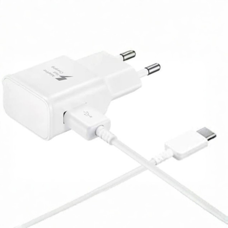 Chargeur Rapide Samsung EP-TA200EWE 15 W + Câble USB-C Blanc - Vrac (Original) — Samsung · Smarty Paris 18e
