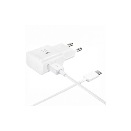 Chargeur Rapide Samsung EP-TA200EWE 15 W + Câble USB-C Blanc - Vrac (O