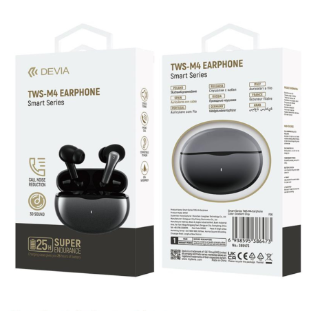 Écouteurs sans fil Devia smart series 20H Bluetooth TWS M5 - Gris - Au