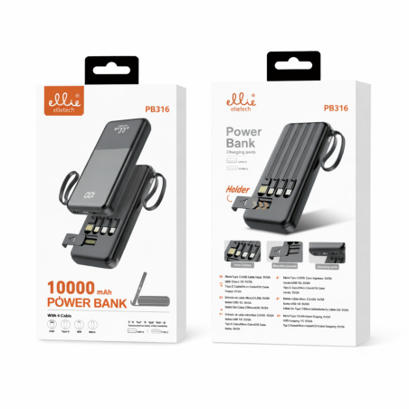 Magnetic Wireless Power Bank incl. Cable USB / Type-C / Ligh