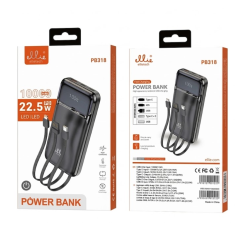Magnetic Wireless PowerBank incl. Cable USB / Type-C / Light