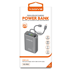 Power Bank Charge ultra rapide PD45W avec câble 20000mAh Xss