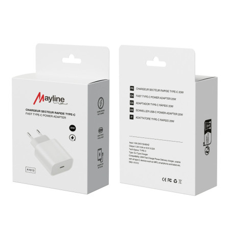 Adaptateur Secteur USB-C 20W (Mayline) — Mayline · Smarty Paris 18e