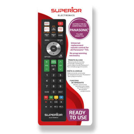Télécommande universelle Superior Electronics SUPTRB011 – Panasonic TV après 2000 Noir