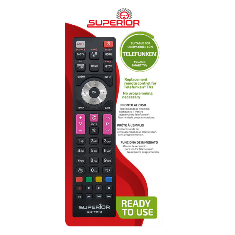 Universal Remote Superior Electronics SUPTRB016 – Telefunken TVs after 2000 Universal Remote Superior Electronics SUPTRB016 – Telefunken TVs after 2000