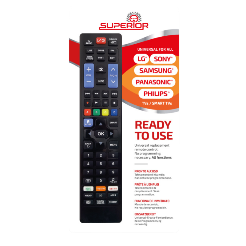 Universal TV Remote Superior Electronics SUPTRB020 – LG, Samsung, Sony, Philips, Panasonic