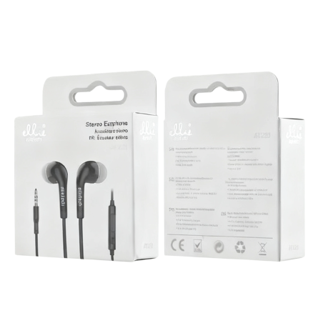 Écouteurs Stéréo Jack 3.5mm Ellietech AT228 – Noir - Audio Ref A3597 |