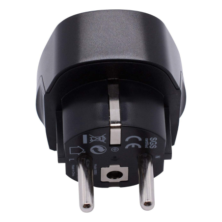 Adaptateur Prise UK vers EU - Max 3250W / 13A / 250V - Noir — ECO · Smarty Paris 18e