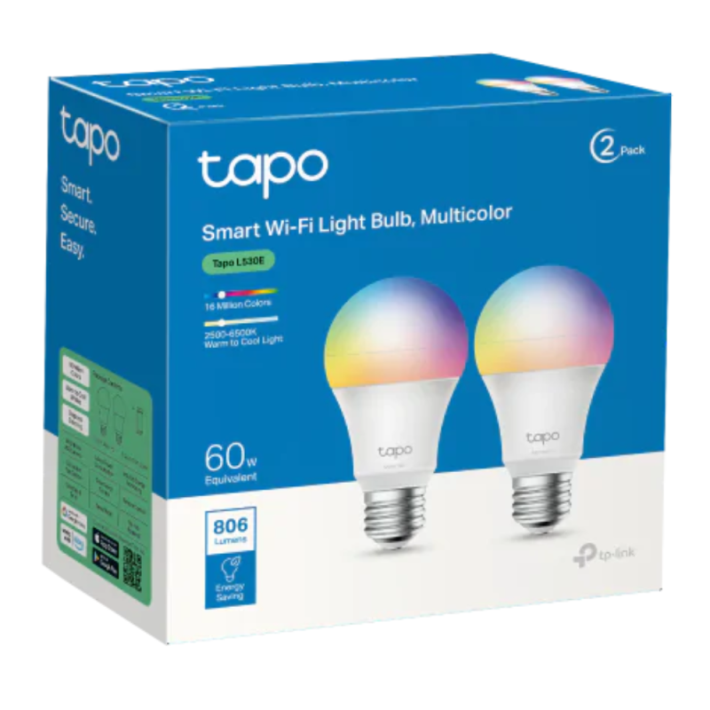 Ampoule Connectée Multicolore Tp-Link Tapo L530E (Pack de 2) Ampoule Connectée Multicolore Tp-Link Tapo L530E (Pack de 2)