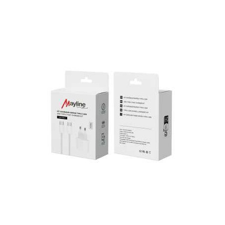 Kit Chargeur Rapide 20W Câble Type-C vers Type-C 1M (Mayline) - Alimen