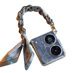 Collier coque téléphone soie gris foncé 32 cm | Smarty