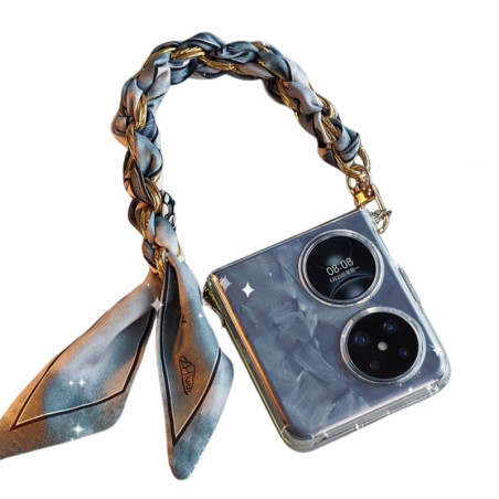 Collier coque téléphone soie gris foncé 32 cm | Smarty