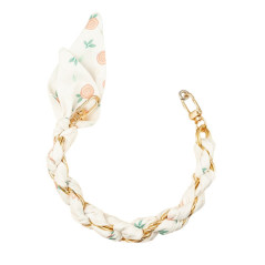 Phone case necklace white silk 32 cm | Smarty