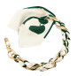 Collier de coque téléphone ECO – foulard soie verte 34 cm