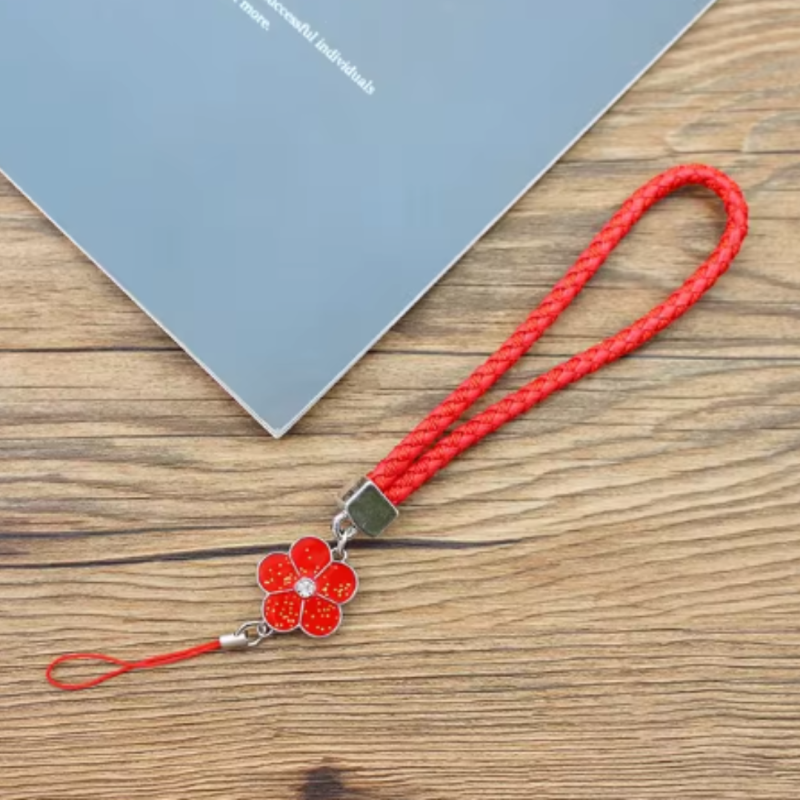 Lanière Charme pour Téléphone Portable - Rouge - 25cm Lanière Charme pour Téléphone Portable - Rouge - 25cm