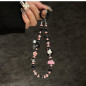 Phone Lanyard ECO – Black and pink, cute rabbit Phone Lanyard ECO – Black and pink, cute rabbit