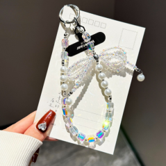 Transparent Phone Strap Pearls | Smarty Paris
