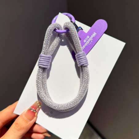 Lanière téléphone ECO courte – Violet, nœuds violets