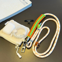 Collier téléphone ECO orange mini pochette | Smarty