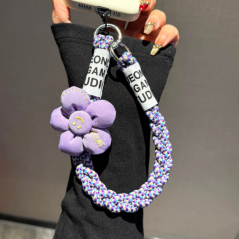 Purple phone strap Smiley Flower | Smarty