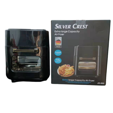 Friteuse à Air Électrique 15L avec Grill 3 Niveaux 1400W - Noir · Smarty Paris