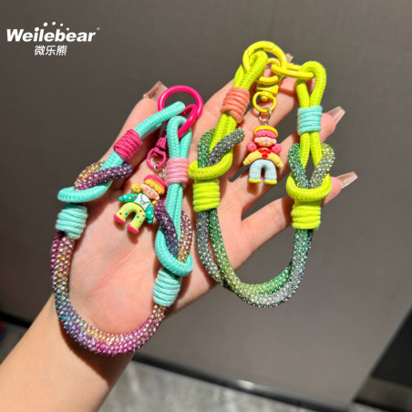 Phone Wrist Strap ECO – Braided Dopamine Style Girl Motif