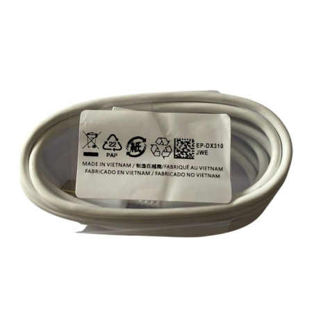 Câble Samsung USB-C vers USB-C 1,8 m 3A blanc
