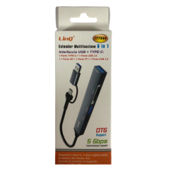LinQ IT7944 6-in-1 Type-C/USB hub SD TF | Smarty