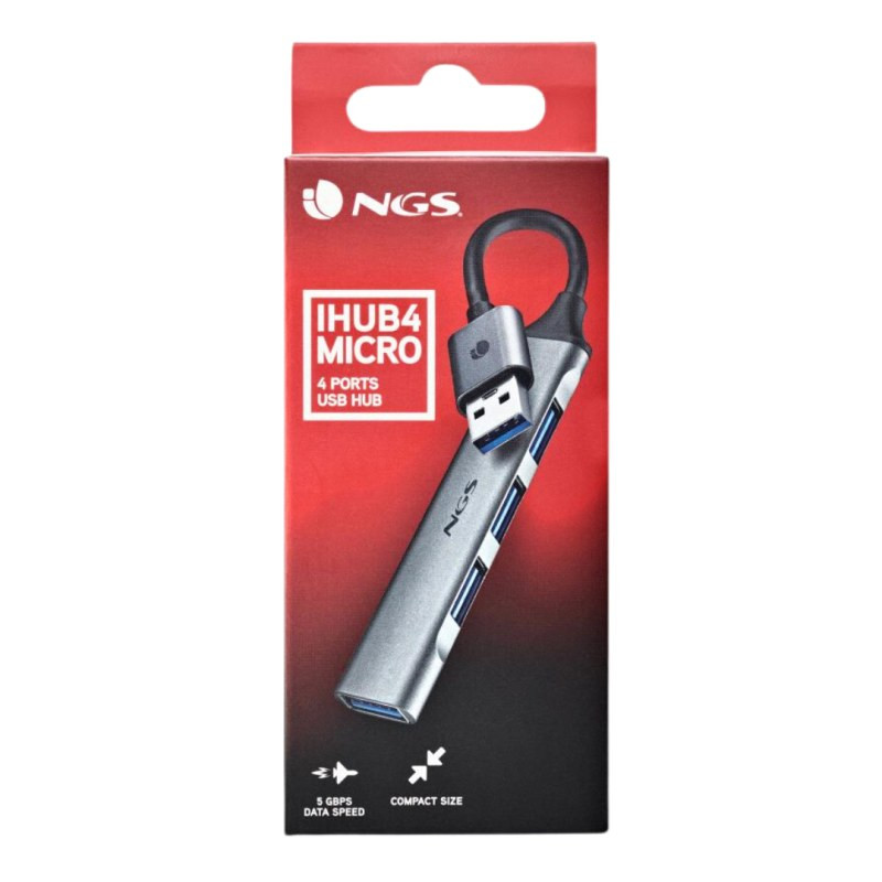 Hub USB 4 ports NGS IHUB4MICRO – USB 3.2 Gen1 + 3 x USB 2.0 Hub USB 4 ports NGS IHUB4MICRO – USB 3.2 Gen1 + 3 x USB 2.0